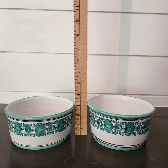 Vintage Modra Slov Keramika Hand-Painted Ceramic Bowls #858 – Folk Art Pottery - Picture 5 of 7